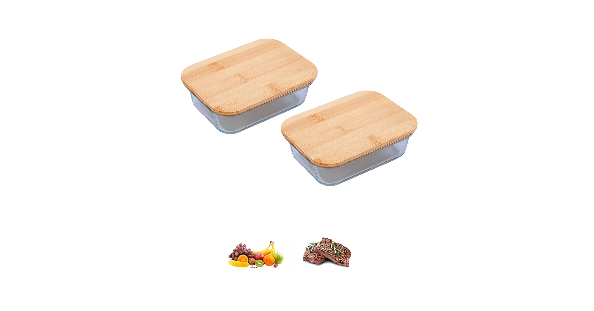 食品保存容器 透明ガラス 大小2個✕５計10個セット 食品保存容器 透明ガラス 大小2個✕5計10個セット